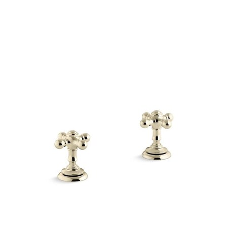 Artifacts Deck-mount bath faucet handle trim with Cross design